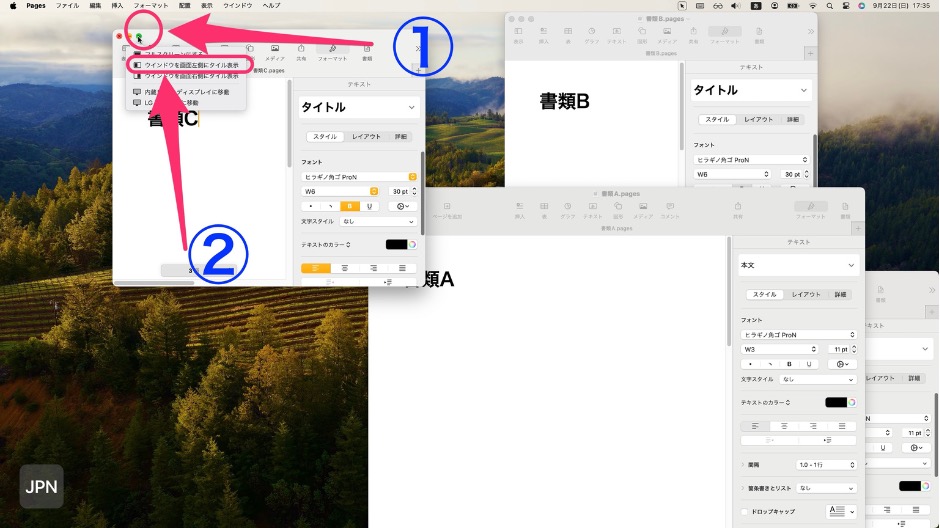 Pagesで2つ以上の書類を開く方法の画像-9